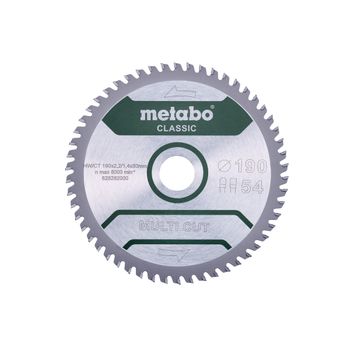 Metabo Hoja De Sierra "multi Cut - Classic", 190x30 D54 Dp/dt 5° /b (628663000)