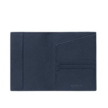 Porta Passaporte 3cc Montblanc Sartorial Azul Escuro