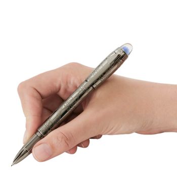 Fineliner Montblanc Starwalker Spaceblue Metal Prateada