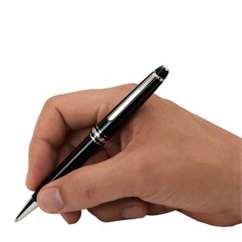 Ballpoint Montblanc Meisterstück Revestida De Platina Preta