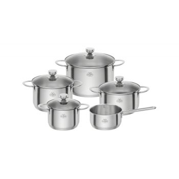 Set Batería De Cocina 16 Piezas Acero Inoxidable. Fondo Térmico Para  Maximizar La Conducción Y La Retención De Calor. Apto Para Todo Tipo De  Cocinas. con Ofertas en Carrefour