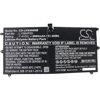 Batería Para Lenovo Modelo L15m4p20, 7,4v, 6900mah/51,1wh, Li-polymer, Recargable