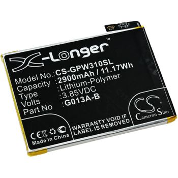 Batería Compatible Con Google Modelo G013a-b, 3,85v, 2900mah/11,2wh, Li-polymer, Recargable