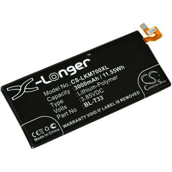Batería Para Smartphone Lg Q6 / Q6a, 3,85v, 3000mah/11,6wh, Li-polymer, Recargable