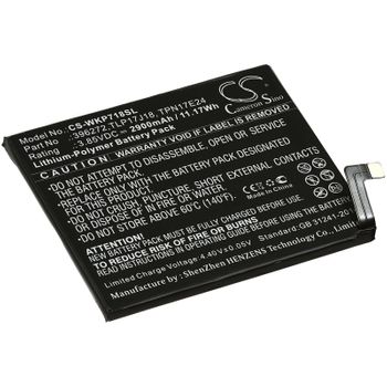 Batería Compatible Con Wiko Modelo Tpn17e24, 3,85v, 2900mah/11,2wh, Li-polymer, Recargable