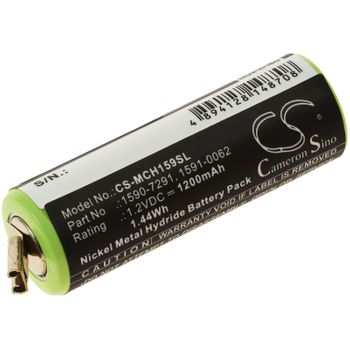 Batería Compatible Con Moser Modelo 1591-0067, 1,2v, 1200mah/1,4wh, Nimh