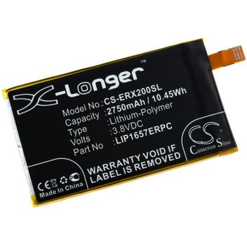 Batería Compatible Con Sony Modelo Lip1657erpc, 3,8v, 2750mah/10,5wh, Li-polymer, Recargable