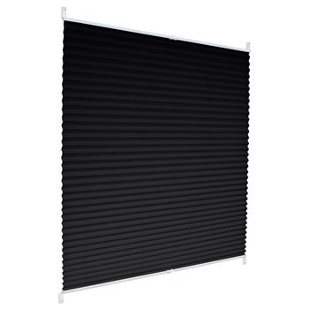 Cortina Plisada Para Ventanas 45x100cm Negro Ecd Germany