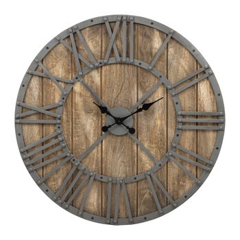 Reloj De Pared Windhelm Redondo De Hierro Ø76cm Negro Womo-design