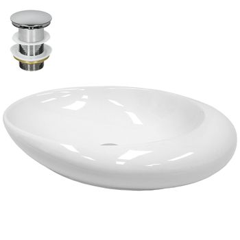 Lavabo Sobre Encimera - 585 X 375 X 145 Mm Blanco Ecd Germany