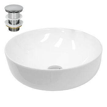 Lavabo Sobre Encimera Svendborg Rectangular De Cerámica 40 X 30 X 13 Cm -  Blanco [neu.haus] con Ofertas en Carrefour