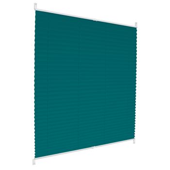 Cortina Plisada Petróleo Para Ventanas 80x100 Cm Azul Ecd Germany