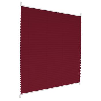 Cortina Plisada Burdeos Para Ventanas 85x100 Cm Rojo Ecd Germany