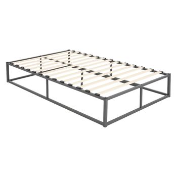 Cama De Estructura Metalica Sobre 120x200 Cm Ml-design