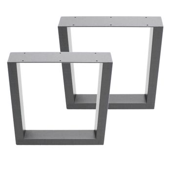 2x Conjunto De Patas De Mesa Industriales 40x43cm Gris Ecd Germany