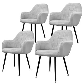 4x Juego Sillones De Comedor Gris Ecd Germany