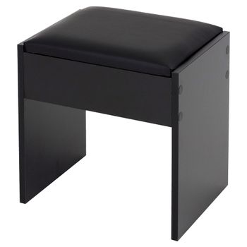 Taburete De Tocador 40 X 43 X 29,5 Cm Negro Ecd Germany