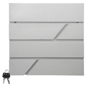 Buzón Correos De Pared Ecd Germany 37 X 11 X 37 Cm Gris