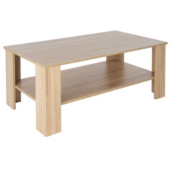 Mesa De Centro De Madera 100 X 57 X 43 Cm Ml Design