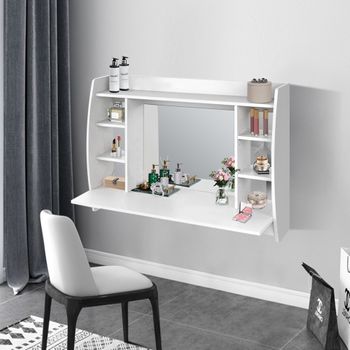 Escritorio Para Ordenador Mdf Metal Blanco Roble 105x55x72 Cm con Ofertas  en Carrefour