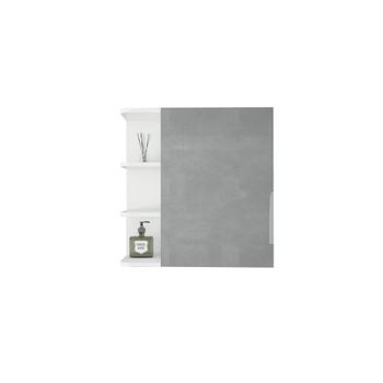 Pack Armario De Baño Con Espejo + 3 Estantes Color Blanco Brillo Aseo  Almacenaje 60x65x21 Cm con Ofertas en Carrefour