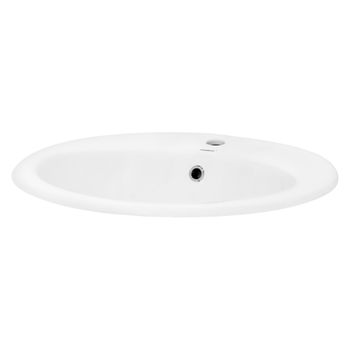 Lavabo Oval 57x195x485cm Cerámica Blanca Brillante Ecd Germany