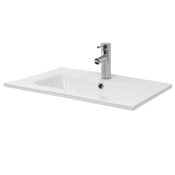 Lavabo De Cerámica Empotrado 61x16,5x46cm Blanco Ecd Germany