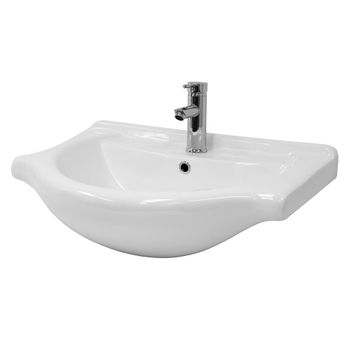 Lavabo Encastrado 67,5x21,5x51,5cm Cerámica Blanca Ecd Geramny