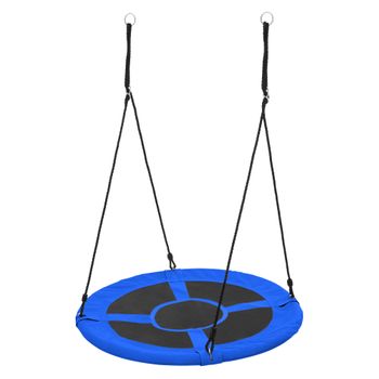 Columpio Nido Para Niños Ø100 Cm Azul/negro Poliéster Ecd Germay