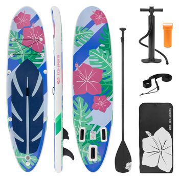 Tabla Stand Up Paddle Flores 320x80x15cm Azul/blanco Pvc Ecd Germany