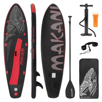 Tabla De Stand Up Paddle Makani 320x82x15cm Pvc Negro/rojo Ecd Germany