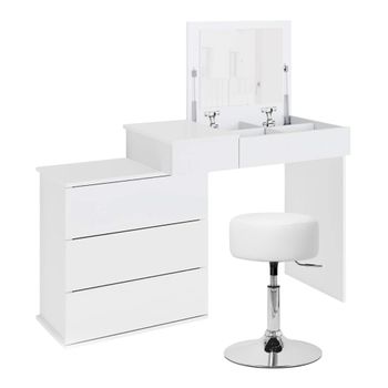 Comprar Mesa de Bar Vicco incl. Taburete 117cm en Blanco