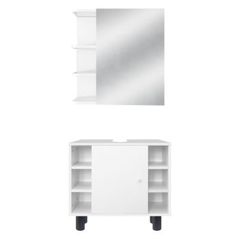 Armario Baño Mueble Baño De Suelo Mueble Auxiliar Cocina 60x30x80cm con  Ofertas en Carrefour