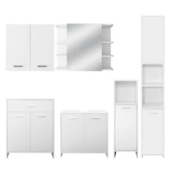 Mueble De Baño Auxiliar Armario Baño De Suelo 75x30x80cm Blanco con Ofertas  en Carrefour