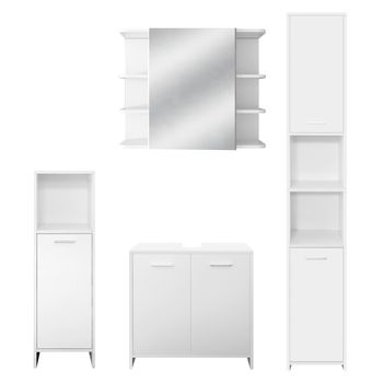 Miroytengo Conjunto armarios auxiliares Blancos despensa Cuarto Colada  Muebles Multiusos almacenaje Productos Limpieza : : Hogar y cocina