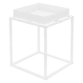 Soporte Para Plantas De Metal 46 X 35 X 35 Cm Blanco Ml-design