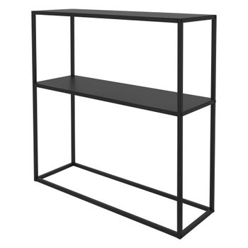 Estante Para Jardinera De Metal 80 X 80 X 26 Cm Negro Ml-design