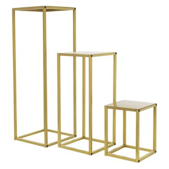 Juego De 3 Soportes Para Plantas 30 / 60 / 90 Cm Ml-design