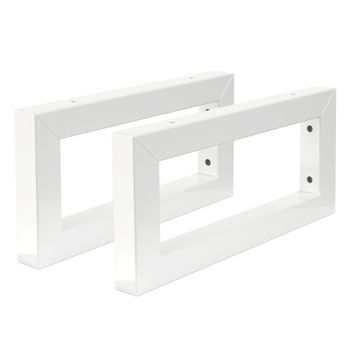 Soporte De Pared Para Lavabo Juego De 2 300x150 Mm Acero Blanco Ml-design