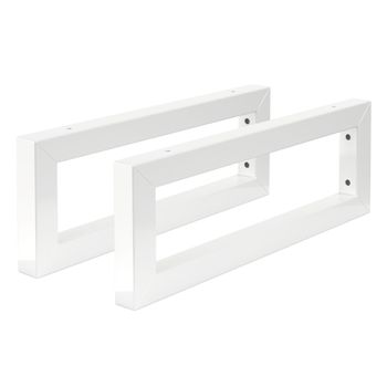 Soporte De Pared Para Lavabo Juego De 2 400x150 Mm Acero Blanco Ml-design