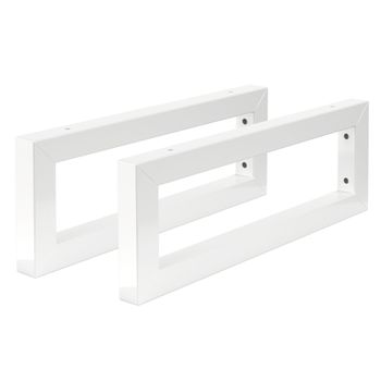 Soporte De Pared Para Lavabo Juego De 2 450x150 Mm Acero Blanco Ml-design