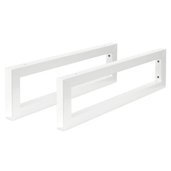 Soporte De Pared Para Lavabo Juego De 2 500x150 Mm Acero Blanco Ml-design