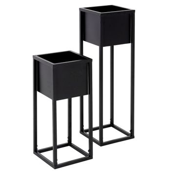 Soporte De Estantería 2 Piezas 26,5x18x2,3 Cm Metal Negro Ml-design con  Ofertas en Carrefour