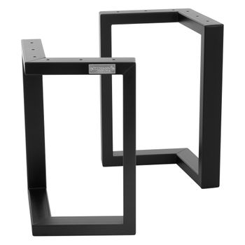 Set 2x Base De Mesa En V 38 X 43 Cm Soporte Angular Negro Ml-design