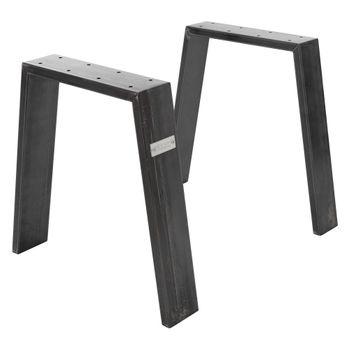 2x Conjunto De Patas De Mesa Industriales 80 X 72 Cm Gris Ecd Germany con  Ofertas en Carrefour