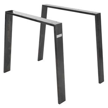 2x Patas De Mesa Loft 90 X 72 Cm Soporte Negro Ml-design