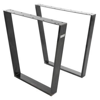 Patas para mesa Bastidores para mesa Juego de 2 Soportes Negro 30x43 cm de  acero industrial