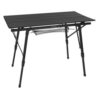 Mesa De Camping Plegable 90x51,5 Cm Aluminio Negro Ml-design