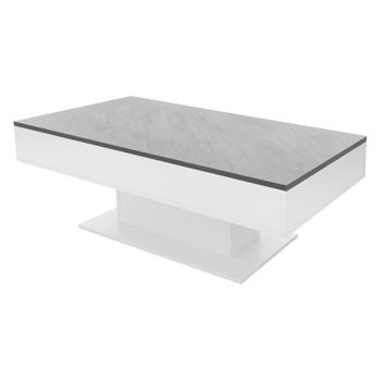 Mesa De Centro Baja 110 X 60 X 40 Cm Blanco Ml-design