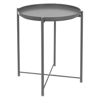 Mesa Auxiliar 45 X 25 X 64 Cm De Metal En Forma De C Ml-design con Ofertas  en Carrefour